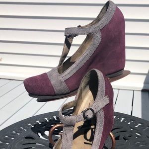 Like NEW OTBT Purple and Grey Wedge Mary Jane